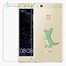 Produktbild Huawei P10 lite Hülle mit Glas Schutzfolie, Bestsky Klar Transparent Weiche flexible Silikon Schutzhülle mit Schön Muster Motiv Fall Handyhülle Tasche Case für Huawei P10 Lite, Dinosaurier
