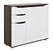 Produktbild Kommode Tortosa 11, Farbe: Nuss/Weiß - 95 x 113 x 37 cm (H x B x T)