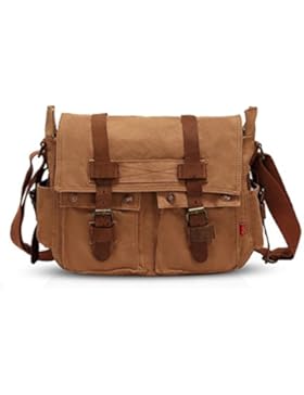 FANDARE Neu Retro Messenger Bag Umhängetasche Schultertasche 14 Zoll Laptoprucksäcke Herren Frauen Tasche Kuriertasche...