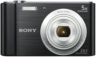 Sony DSCW800 Digital Compact Camera (20.1 MP, 5x Optical Zoom) - Black
