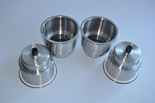 4pcs Stainless Steel Cup Drink Holder with Drain Marine Boat Rv Camper