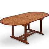 Table de jardin Vanamo Bois d'eucalyptus 200 x 100 x 74 cm Dépliable Extérieur Terrasse