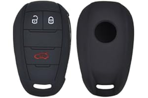 CAR PASSION Pokrywa Skorupa Klucz Kompatybilny Z Alfa Romeo Giulia i Stelvio Silikonowe Gumy 3 Klawisze Miękkie Etui Ochronne Pilot Samochodów (Czarny)