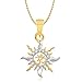 Meenaz Om In American Diamond Cz Gold Plated Pendant With Chain For Men/Women Gp188 RS.179.00