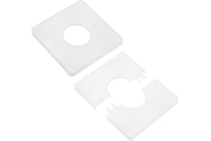 M METERXITY 2-Pack Flangia A Parete Divisibile, Per Tubo 1.3 Pollici/32mm Diametro Esterno Piastra Di Copertura ABS Quadrata Autoadesiva Piastre Dell'Acqua/Rubinetti [Bianco]