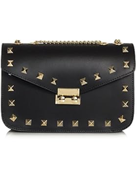 KATERINA Schulterriemen Schultergurt Kette und Zubehör in leichtem Gold Metall mit Nieten Rockstud