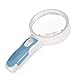 Price comparison product image Hmhope Elder Handheld Magnifier With 2 LED Lights Acrylic Lenses 5X Lens Dia 75mm High Clarity Lightweight For Books Newspapers Maps