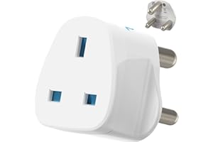 UK To South Africa Plug Adapter | MyTravelPal® South Africa Travel Adaptor | Grounded South Africa Power Adapter | For Use in SA, Namibia, Swaziland, Botswana | Type M UK to SA Travel Adapter