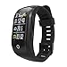 Produktbild OOLIFENG GPS Smartwatch, IP68 Wasserdicht Fitness Armband Uhr Mit Eingebauter Pulsmesser Höhenmesser Usw Zum Draußen Abenteurer,Black