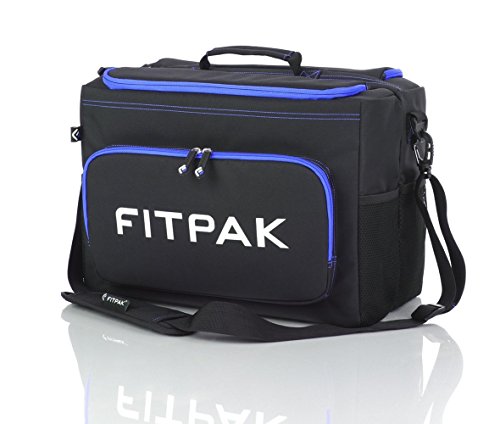 Meal Mahlzeit Prep Tasche – Fitness Essen Isolier- Kühltasche – FITPAK Transport Bag Mit 6 Container-Bento-Boxen – Sichere Lebensmittelaufbewahrung, Ernährung Vorbereiten, Portionieren In Vorratsdosen
