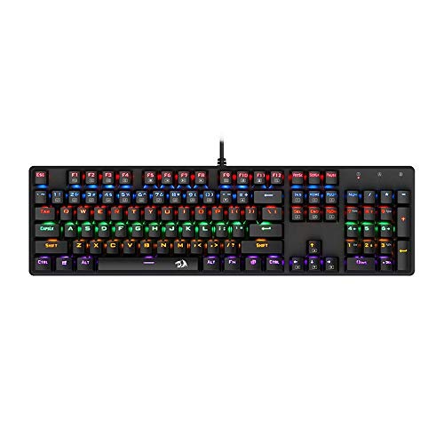 Preisvergleich Produktbild HTACSA RGB LED Hintergrundbeleuchtung Mechanische Spiel Tastatur, 104 Standard-Schlüssel, USB-Kabel Multimedia Tastatur Geeignet Für Arbeit Oder Hauptspiel (446 * 218 * 38 mm)