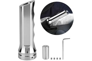 Gorgeri Aluminum Alloy Universal Handbrake Cover Hand Brake Sleeve Handbrake Protector Cover Auto Car (Silver, 22mm - 24mm)