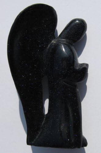 Blue Gemstone Angel Wings rear 9 CM