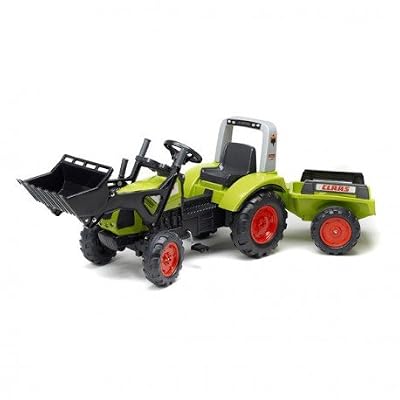Falk tractopelle claas et remorque