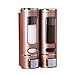 Produktbild DULPLAY Seifenspender,Wand montiert,Abs-kunststoff,Chrome,Kostenlosen kleber Sticky Küche-seifenkiste Badezimmer Manuelle doppel-kopf Hotel Shampoo box -A(400ML*2) 20x9x13.8cm(8x4x5inch)