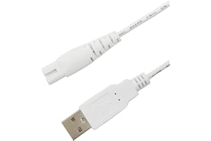 PDEEY Chargeur de rechange pour hydropulseur Hangsun, Nicwell, Nicefeel - Câble de charge USB - Blanc