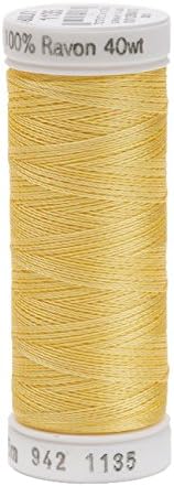 SulkyPastl Yellow-Thread Rayon 40, Acrylic, Multicolour, 1.27x1.27x5.2 cm