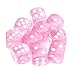 Produktbild Manyo 10pcs Mehrfarbig 6 Seitige Würfel, leicht und tragbar, perfekt für Brettspiel, Club und Bar Spiel Tool, Familienspiel, Math Teaching. (Rosa)