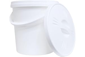 Junior Joy 16L Nappy Storage Pail with Secure Lid and Handle – White – Durable, Odour-Blocking Bin for Baby Nappies, Laundry, Toys – 80cm x 60cm x 47cm – Multi-Purpose, Easy-Clean Plastic