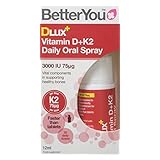 BetterYou Dlux Plus Vitamin D K2 Daily Oral Spray, 12 ml