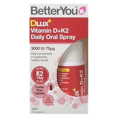 BetterYou Dlux Plus Vitamin D K2 Daily Oral Spray, 12 ml