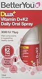 BetterYou Dlux Plus Vitamin D K2 Daily Oral Spray, 12 ml