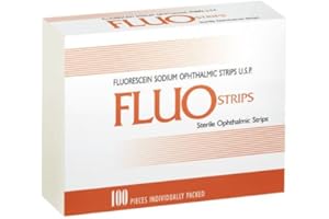 SPORTS WORLD VISION 100 Bandelettes Fluo Ophtalmiques Colorées Fluorescéine Sodique U.S.P Bio Glo Fluorets Sans Correction