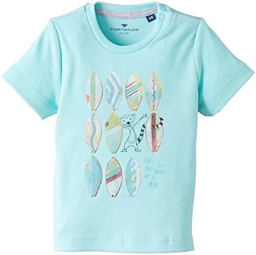 TOM TAILOR Kids Baby Boys peached surfboard t-shirt/505 T-Shirt, Blue (Aqua Splash Blue 6871), 12-18 Months (Manufacturer Size: 86)