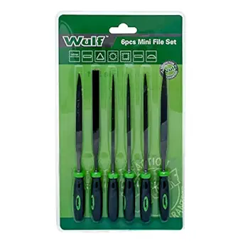 Wulf 6 pcs Diamond Needle File Tool Set for Metal, Glass, Stone, Jewelry and Wood- Green