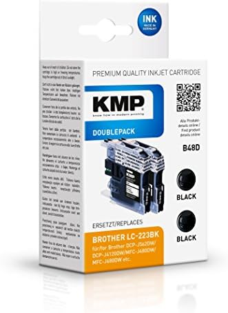 KMP Double Pack for Brother DCP-/J4120DW J4420DW B48D, 2 x black