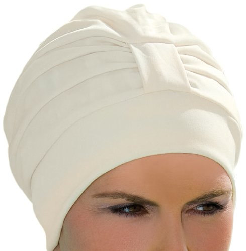 Fashy Women's 3473 31 Fabric Swim Turban with Velcro Strip Beige