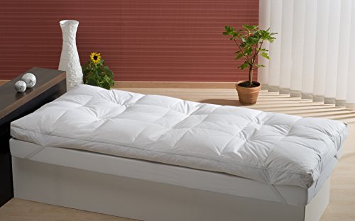 Daunen Matratzenauflage 140×200 cm 2-lagig, 10cm hoch, 90% Daunen, nur bei uns erhältlich - 2