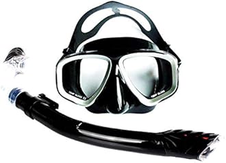 EnzoDate Optical Diving Gear Kit Myopia Snorkel Set, Different Strength for Each Eye, Nearsighted Dry Top Scuba Mask