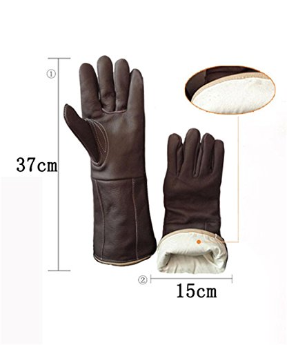 LIANGLIANG Verdickte Doppelschicht 37cm Stulpen Gartenarbeit Arbeitshandschuhe Tierhandling Handschuhe Kratzer / Biss Resistente Handschuhe Zum Baden, Pflege & Handhabung Katzen & Kleine Hunde - 2