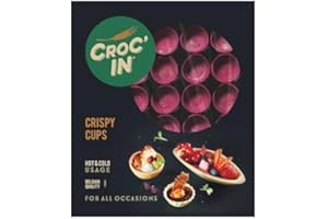 ‎CROC'IN Croc‘IN - Teigschälchen zum Bestücken Fuchsia - Tarteboden für süße Stückchen oder herzhafte Aperitifhäppchen - Handwerklich hergestellt & Vegan - 60 Stück