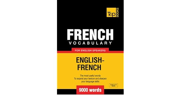 Manual French Vocabulary For English Speakers English - 