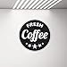 Produktbild HNXDP Cafe Shop Zeichen Poster Wand Fensteraufkleber Frische Kaffee Kreis Wandaufkleber Abnehmbare Selbstklebende Kunst Aufkleber Wandbild Dekor 24 braun 30x30 cm