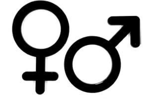 ENDS CUOIO ENDS CUT Targhetta Adesiva per Bagno Simbolo Uomo + Donna, Targa in Plexiglass Adesivo, Insegna Personalizzata per Bagno, Adesivo Toilette Accessori Bagno (Simbolo U+D, N)