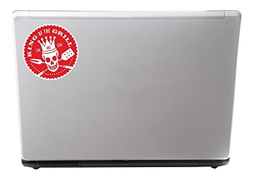 2 x BBQ King of the Grill Vinyl Aufkleber Aufkleber Laptop Reise Gepäck Auto Ipad Schild Fun # 5449 – 10cm/100mm Wide - 4