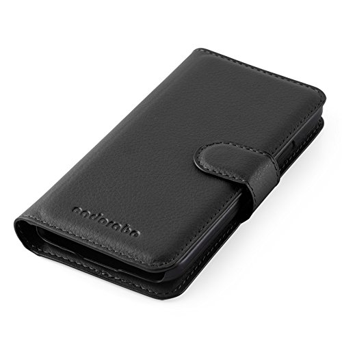 Cadorabo – Book Style Hülle für Samsung Galaxy S5 MINI / S5 MINI DUOS (SM-G800F) – Case Cover Schutzhülle Etui Tasche mit Standfunktion und Kartenfach in PHANTOM-SCHWARZ - 6