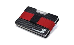 Ultra-Slim Minimalist Card Holder (Real Carbon Fibre). NFC & RFID blocking protection. (Minimalist wallet, slim credit card wallet for men, thin designer billfold, mini rfid card case)