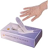 Suading Medical Vinyl Examination Gloves (Medium, 70-Count) Latex Free Rubber Disposable, Ultra-Strong, Clear Fluid, Blood, Exam, Healthcare, Food Handling Use No Powder