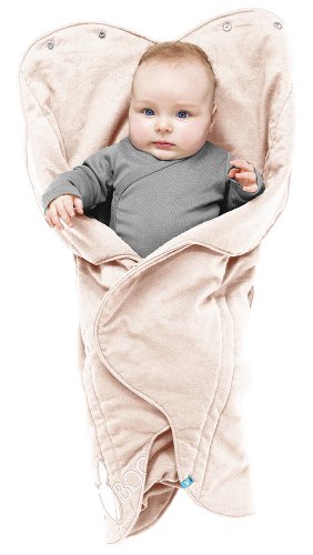 Wallaboo Baby Blanket Fleur, Supersoft 100% Cotton, For Pram, Moses Basket or Crib and Travel, Ecru