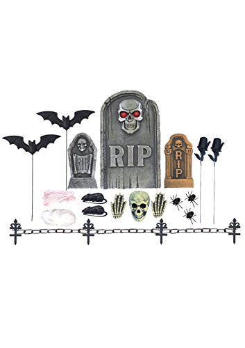 Halloween Tombstone 24 Pieces Haunted Large RIP Graveyard Party Outdoor RED EYES Props Halloween Tombstone 24 Pieces Haunted Large RIP Graveyard Party Outdoor RED EYES Props