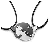 yin yang anhänger bedeutung Parameter: Einzelne Katze: 26*21mm, 2 Katzen Breit: 28-29mm, Lederseillänge: 18 