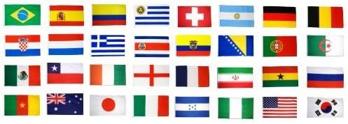 WORLD CUP FINALS 2014 COLLECTION - FLAGS OF ALL 32 COUNTRIES: 5FT X 3FT