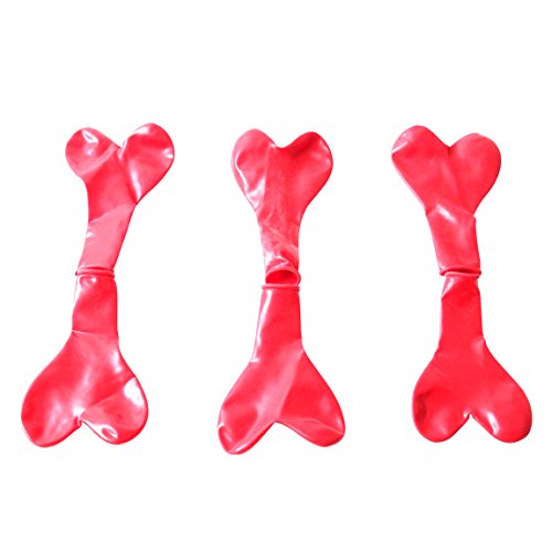 25 Rote Herzballons Luftballons | Herzförmige Ballons für Party Dekoration Hochzeit Heiratsantrag Jahrestag Geburtstag Deko Geschenk - 3