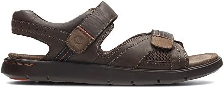 Clarks Unwilmore Sun Leather Sandals In Dark Brown Standard Fit Size 13