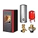 Produktbild Italiana Camini KS0035 ITC Idropoint AE Wasserführender Pelletofen Bordeaux Komplett-Set + Pufferspeicher TPSM 500