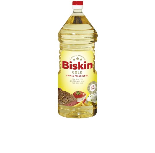 Preisvergleich Produktbild Biskin Gold Reines Pflanzenöl 4er Pack (4 x 2 l Flasche)